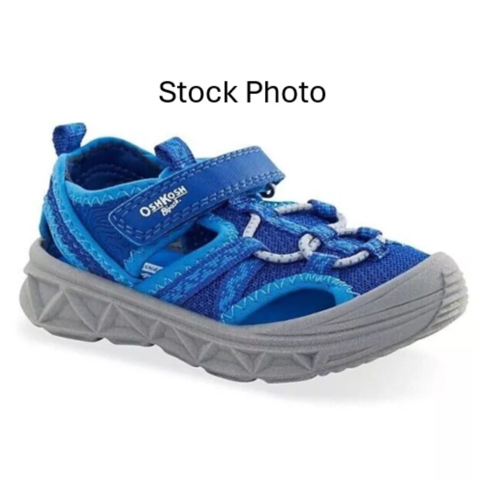 NWT Oshkosh Everplay Flexible, Sport, Washable, Outsole Bump Toe Sandal